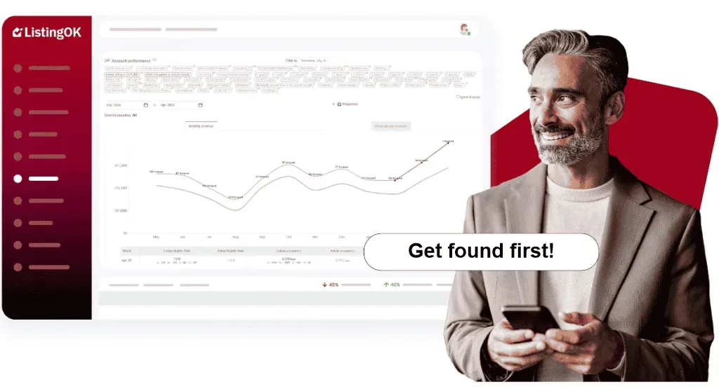 Host checking where their Airbnb listing shows up in guest search