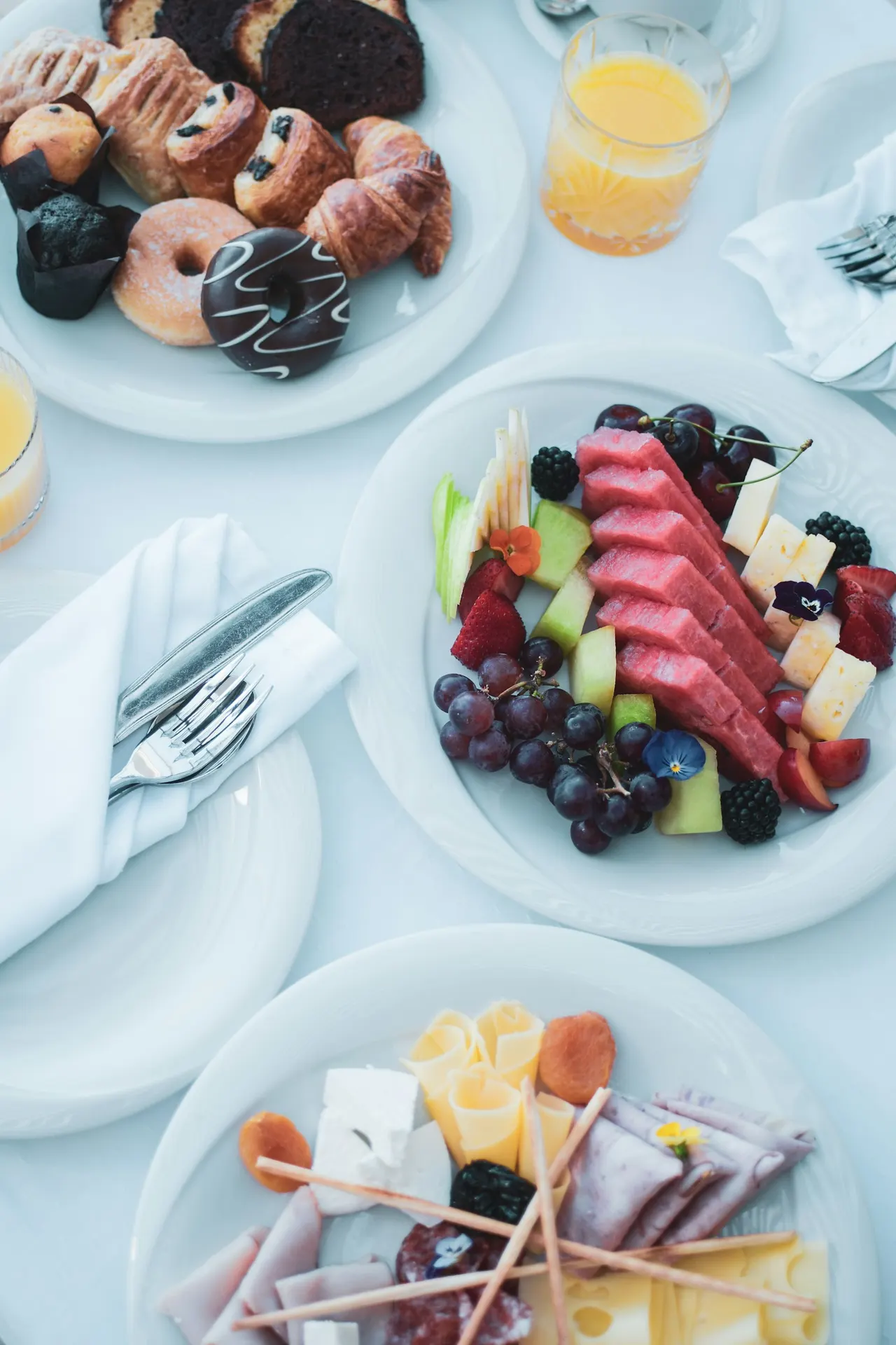 Breakfast table with revenue management analytics